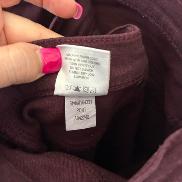Lila Ryan Maroon Skinny Jeans Size 27 - Picture 6 of 10